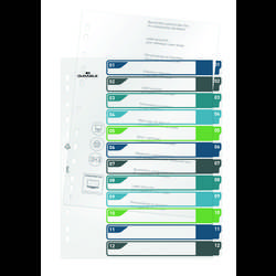 Durable 679627 rejstřík DIN A4+ 1-12 polypropylen vícebarevná 12 karet 679627