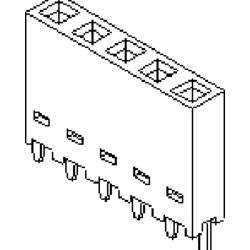 Molex vestavná zásuvková lišta (standardní) 4, rozteč 2.54 mm, 901471104, 1 ks Tube