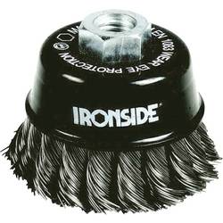 IRONSIDE Ocelový hrncový kartáč Ø 100 mm, pro úhlovou brusku, copánkový drát, se závitovým připojením M14, tloušťka drátu 0,50 mm 243007 1 ks