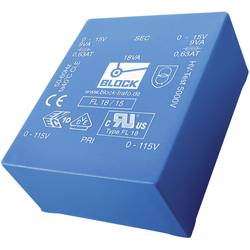 BLOCK FL 30/6 transformátor do DPS 2 x 115 V 2 x 6 V/AC 30 VA 2.5 A