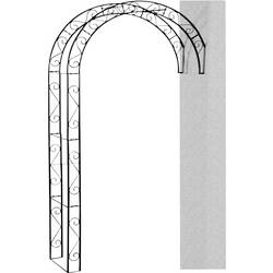 Siena Garden 732696 Rosenarch Cambridge, kov černý rozměry: 130 x 35 x 245 cm