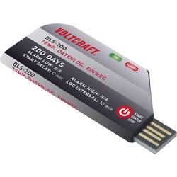 VOLTCRAFT VC-11576730 DLS-200 jednorázový teplotní datalogger Měrné veličiny teplota -30 do 70 °C jednocestný datalogger, funkce PDF