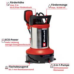 Einhell 4181515 Power X-Change Flutset GE-DP 7535 N LL ponorné čerpadlo pro užitkovou vodu 18500 l/h 9 m