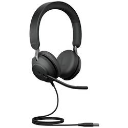 Jabra Evolve2 40 SE MS Stereo Sluchátka On Ear kabelová stereo černá Počítače