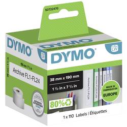 DYMO etikety v roli 99018 S0722470 38 x 190 mm papír bílá 110 ks trvalé štítky složek