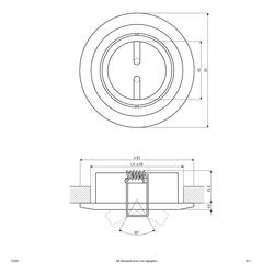 EVN 752001 752001 vestavné bodové svítidlo, halogenová žárovka, žádná, 50 W, bílá