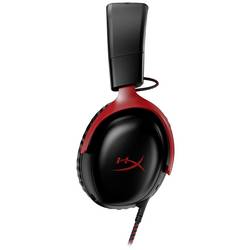 HyperX Cloud III BLK/RED GAM Headset uzavřená (Over Ear) kabelová stereo černá/červená Gaming