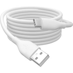 Digitus USB kabel USB 2.0 USB-A zástrčka, USB-C ® zástrčka 0.50 m bílá flexibilní provedení, flexibilní provedení, s USB, silikonový, Vynikající odolnost proti