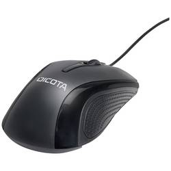 Dicota DICOTA - Maus - rechts- und linkshändig - Laser myš, přenos USB, 3 tlačítko, 1200 dpi, černá