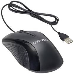 Dicota DICOTA - Maus - rechts- und linkshändig - Laser myš, přenos USB, 3 tlačítko, 1200 dpi, černá