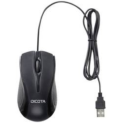Dicota DICOTA - Maus - rechts- und linkshändig - Laser myš, přenos USB, 3 tlačítko, 1200 dpi, černá