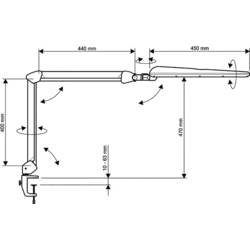 Maul MAULarc white 8200402 LED stolní lampa 5 W Energetická třída (EEK2021): D (A - G) bílá