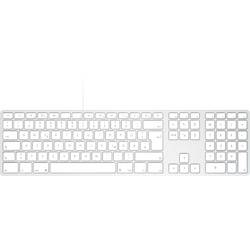 Matias FK318S-DE Wired Aluminium Keyboard for Mac USB klávesnice německá, QWERTZ, Macintosh stříbrná