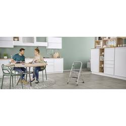 Hailo K70 4392-801 hliník sklápěcí schůdky skládací max.prac. výška: 2.25 m stříbrná, černá 3.3 kg