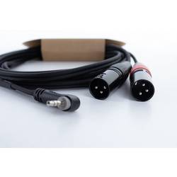 Cordial EY 3 WRMM XLR Y adaptér [1x jack zástrčka 3,5 mm - 2x XLR zástrčka 3pólová] 3 m černá