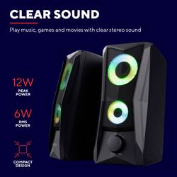 Trust GXT606B JAVV RGB PC reproduktory kabelový 12 W černá