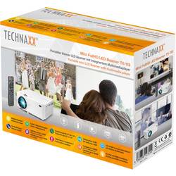 Technaxx projektor TX-113 LED Světelnost (Lumen): 1800 ANSI-Lumen 2000 : 1 bílá