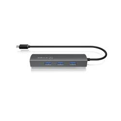 ICY BOX 4 porty USB-C® (USB 3.1) Multiport hub antracitová