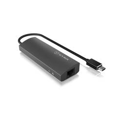 ICY BOX 4 porty USB-C® (USB 3.1) Multiport hub antracitová
