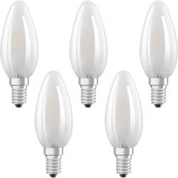 OSRAM HOMELIGHTING 4058075090682 LED Energetická třída (EEK2021) E (A - G) E14 svíčkový tvar 4.2 W = 40 W teplá bílá (Ø x d) 35 mm x 100 mm vlákno 5 ks
