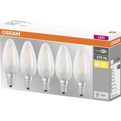 OSRAM HOMELIGHTING 4058075090682 LED Energetická třída (EEK2021) E (A - G) E14 svíčkový tvar 4.2 W = 40 W teplá bílá (Ø x d) 35 mm x 100 mm vlákno 5 ks