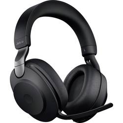 Jabra Evolve2 85 UC Sluchátka Over Ear Bluetooth®, kabelová stereo černá Redukce šumu mikrofonu regulace hlasitosti, Indikátor nabití, Vypnutí zvuku mikrofonu