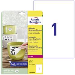 Avery-Zweckform L4775REV-20 Fóliové etikety 210 x 297 mm fólie bílá 20 ks přemístitelné barevná laserová tiskárna, laserová tiskárna, barevná kopírka, kopírka,