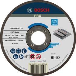 Bosch Accessories 2608600318 2608600318 řezný kotouč rovný 115 mm 1 ks ocel