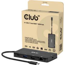 club3D USB-C® dokovací stanice CSV-2552 integrovaná čtečka karet, napájení USB-C®