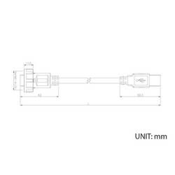 TRU COMPONENTS TC-E13T-MU2-MWA/NWA-0.5PV-S TC-13543536 USB konektor 0.5 m, 1 ks