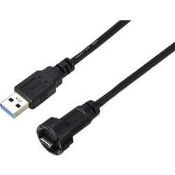 TRU COMPONENTS TC-E10T-MT3-MWA/MU3-NWA-0.5PV-S TC-13543592 USB konektor 0.5 m, 1 ks