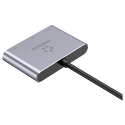 Renkforce RF-6735680 USB Hub 2 + 1 port USB-A, USB-C® USB 3.2 Gen2 10 GBit/s s konektorem USB C šedá RF-TCH-100