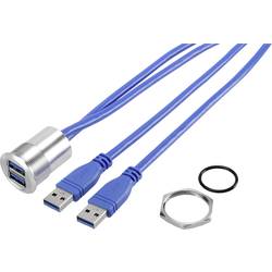 TRU COMPONENTS USB-22 Vestavěná zásuvka USB-A 3.0 2x zásuvka USB-A 3.0 ⇔ 2x zástrčka USB-A 3.0 Množství: 1 ks