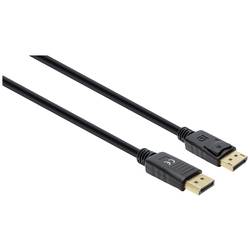 Manhattan DisplayPort kabel Konektor DisplayPort, Konektor DisplayPort 2.00 m černá 355575 třížilový stíněný, PVC plášť, pozlacené kontakty Kabel DisplayPort