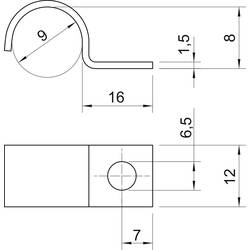 OBO Bettermann 1009060 Upevňovací objímka 100 ks kov