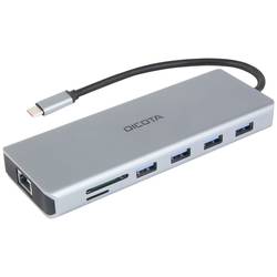Dicota USB-C® dokovací stanice neu Vhodné pro značky (dokovací stanice pro notebook): univerzální integrovaná čtečka karet, napájení USB-C®