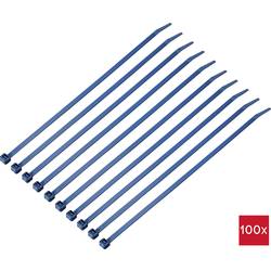 TRU COMPONENTS TC-12533352 stahovací pásky 250 mm 4.8 mm modrá Kov detekovatelný 100 ks