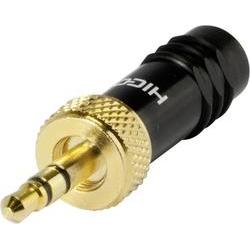 Hicon HI-J35S-SCREW-M jack konektor 3.5 mm zástrčka, rovná Pólů: 3 stereo černá 1 ks