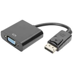 Digitus AK-340410-001-S DisplayPort / VGA adaptér [1x zástrčka DisplayPort - 1x VGA zásuvka] černá 15.00 cm