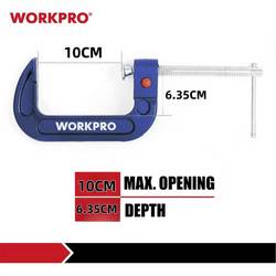 WorkPro WP232023 rychloupínač Rozpětí (max.):100 mm Délka vyložení:100 mm