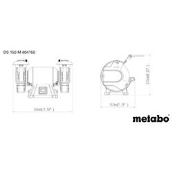Metabo DS 150 M 604150000 dvoukotoučová bruska 370 W 20 mm Ø 150 mm