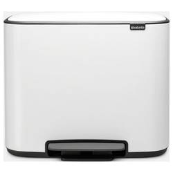 brabantia Bo 121005 Pedálový odpadkový koš, 33 l, ocel, (d x š x v) 363 x 540 x 440 mm, bílá, otevírání pedálem, 1 ks