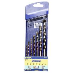 Irwin Tools 10501940 víceúčelový vrták, tvrdý kov, 4 mm, 5 mm, 6 mm, 7 mm, 8 mm, 10 mm, 12 mm, válcová stopka