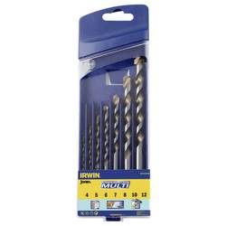 Irwin Tools 10501940 víceúčelový vrták, tvrdý kov, 4 mm, 5 mm, 6 mm, 7 mm, 8 mm, 10 mm, 12 mm, válcová stopka