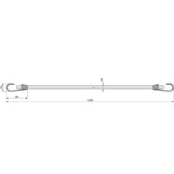 Basi 0004-0304 GSS elastické lano (Ø x d) 8 mm x 1.2 m s hákem