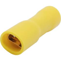 TRU COMPONENTS T1904C119 sortiment plochých zásuvek Šířka zástrčky: 6.30 mm Tloušťka konektoru: 0.80 mm 180 ° plná izolace žlutá 15 ks