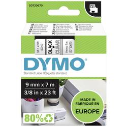 etikety DYMO D1 40910 polyester Barva pásky: transparentní Barva písma:černá 9 mm 7 m