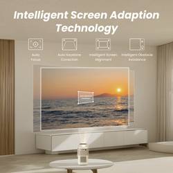 Yaber projektor T2Plus LED 450 ANSI-Lumen 1920 x 1080 Full HD provoz na akumulátor, Podporuje 4K, Integrovaný reproduktor JBL, Smart TV-Dongle, Automatické