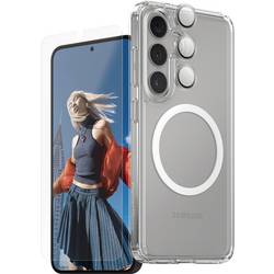 PanzerGlass CARE Flagship 3-in-1 Pouzdro + sada ochranného skla Samsung Galaxy S25 transparentní indukční nabíjení, odolné vůči nárazům CRRCHNUG38388