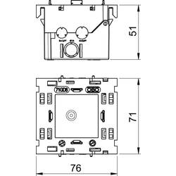 6288569 vestavná krabice 71GD8-2 zásuvka pro přístrojovou jednotku černá 1 ks